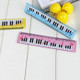 5 PCS Cartoon Piano Note Ruler Bookmarks Student Gift, Random Color, Length:15cm