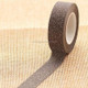 Flash Washi Sticky Paper Tape Label DIY Decorative Tape, Length: 10m(Black)