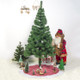 2 PCS  Plaid Fabric Plush White Side Christmas Tree Bottom Decorative Tree Skirt, Size:100CM