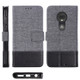 For Motorola Moto G7 Plus MUXMA MX102 Horizontal Flip Canvas Leather Case with Stand & Card Slot & Wallet Function(Black)