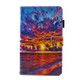 For Galaxy Tab A 8.0  / T380 & T385  Sunset Landscape Pattern Horizontal Flip Leather Case with Holder & Card Slots