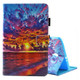 For Galaxy Tab A 8.0  / T380 & T385  Sunset Landscape Pattern Horizontal Flip Leather Case with Holder & Card Slots