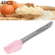 4 PCS Silicone Scraper Butter Spreader Knife Cake Smoother Cake Baking Tool(Pink)