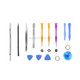 JF-8133 15 in 1 Metal + Plastic iPhone Dedicated Disassemble Repair Tool Kit