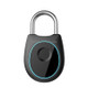 Portable Smart Fingerprint Lock Electric Biometric Door Lock USB Rechargeable IP65 Waterproof Home Door Luggage Case Lock Bluetooth Electronic Lock(Black)