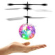 Mini Fun Kids Toy Suspended Crystal Ball Sensing Aircraft Hand Induction Flying Aircraft with Colorful LED Light, without Remote Control