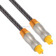 5m OD6.0mm Gold Plated Metal Head Woven Line Toslink Male to Male Digital Optical Audio Cable