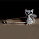 2 PCS Cute Green-Eyed Kitten With Drill Brooch(Silver)