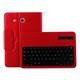 For Galaxy Tab E 9.6 / T560 2 in 1 Detachable Bluetooth Keyboard Litchi Texture Leather Case with Holder(Red)