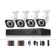 A4B3 / Kit 4CH 1080N Surveillance DVR System and 720P 1.0MP HD Weatherproof CCTV Bullet Camera, Support Infrared Night Vision & P2P & QR Code Scan Remote Access (White)