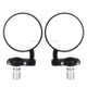 2 PCS Motorcycle Electromobile Universal ABS Shell Holder Round Shape Rear VIew Mirror