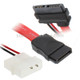 13pin (7+6) SATA to 2 Pin IDE + 7 Pin SATA Cable for Laptop SATA Drives, Length: 45cm