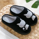 Home Warm Thick Non-slip Cotton Shoes, Size:38-39(Gray)