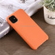 For iPhone 11 Solid Color Liquid Silicone Shockproof Case (Melon Red)