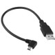 90 Degree Mini USB Male to USB 2.0 AM Adapter Cable, Length: 25cm