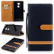 Color Matching Denim Texture Leather Case for    Sony Xa2 Ultra, with Holder & Card Slots & Wallet & Lanyard(Black)