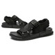 Fashion Thick Bottom Hard-wearing Outdoor Beach Shoes Casual Sandals for Men, Shoe Size:44(Black)