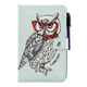 For Galaxy Tab E 8.0 / T377 Glasses Owl Pattern Horizontal Flip Leather Case with Holder & Wallet & Card Slots & Sleep / Wake-up Function & Pen Slot