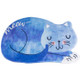 Cartoon Sleeping Cat Bath Mat Bathroom Carpets Toilet Anti-slip Floor Mat, Size:60X90CM(Blue)