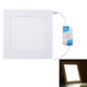 12W 17cm Square Panel Light Lamp with LED Driver, 60 LED SMD 2835, Luminous Flux: 880LM, AC 85-265V, Cutout Size: 15.3cm