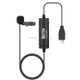 BOYA BY-DM2 USB-C / Type-C Broadcast Lavalier Condenser Microphone with Windscreen for Android Phones / Tablets (Black)