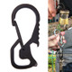 Outdoor Tools Carabiner  Hex Driver Bottle Opener Keychain Ring Climbing Accessories(Black)