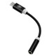 ENKAY Hat-Prince USB-C / Type-C to 3.5mm Nylon Woven Audio Adapter, Length: about 10cm(Black)