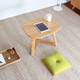 Simple Pure Solid Wood Coffee Table Creative White Oak Balcony Tea Sofa Side Table(Wood Color)