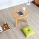 Simple Pure Solid Wood Coffee Table Creative White Oak Balcony Tea Sofa Side Table(Wood Color)