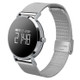 CV08 0.95 inch OLED Screen Display Steel Band Bluetooth Smart Bracelet, IP67 Waterproof, Support Pedometer / Blood Pressure Monitor / Heart Rate Monitor / Sedentary Reminder, Compatible with Android and iOS Phones(Silver)