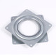 2 PCS Galvanized Turntable 4 inch Hollow Square Hardware Turntable for Cake Shop / Furniture