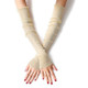 Ice-feel Purl Lace Thin Gloves Foot Sleeves Dual-use Sleeves, Size:One Size(Beige)