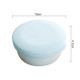 2 PCS Circular Drainage Covered Portable Travel Soap Box(Blue)