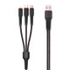 ROCK G6 6 In 1 Multi-function 8 Pin + Micro + Type-C / USB-C Metal Weave Charging Cable, Length: 2m (Black)