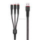 ROCK G6 6 In 1 Multi-function 8 Pin + Micro + Type-C / USB-C Metal Weave Charging Cable, Length: 2m (Black)