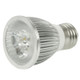 E27 6W LED Spotlight Lamp Bulb, 3 LED, Adjustable Brightness, White Light, AC 220V