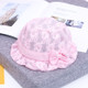 Children Spring and Summer Thin Lace Basin Hat Fisherman Hat, Size:40-46cm(Bow Section Pink)