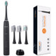 IPX7 Waterproof Rechargeable Adult Sonic Pulse Electric Toothbrush, US Plug(White)