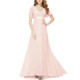 Evening Dresses Padded Trailing Flutter Summer Style Dresses, Size:XL(Pink)