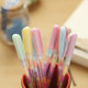 2 PCS Creative Stationery Colour Fluorescent Pen Gel Pens Office School Supplies Writing Painting Pens, Random Color Delivery