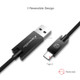 CaseMe 25cm 5V 2.1A Cloth Weave 3D Aluminium Alloy Type-C to USB Data Sync Charging Cable, For Galaxy S8 & S8 + / LG G6 / Huawei P10 & P10 Plus / Xiaomi Mi 6 & Max 2 and other Smartphones(Black)