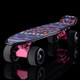 Shining Fish Plate Scooter Single Tilt Four Wheel Skateboard with 72mm Grinding Wheel(Black Pink)