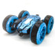 676 2.4GHz 1:24 Wireless Remote Control 360 Degree Rotating Stunt Deformation Four-wheel Drive Children Toy Car(Blue)