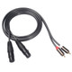 366120-15 2 RCA Male to 2 XLR 3 Pin Female Audio Cable, Length: 1.5m