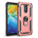 Armor Shockproof TPU + PC Protective Case for LG Stylo 5, with 360 Degree Rotation Holder (Rose Gold)