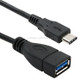 1m USB 3.1 Type C Male to USB 3.0 Type A Female OTG Data Cable, For Nokia N1 / Macbook 12(Black)