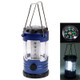 Outdoor Camping Lamp, 12 LED Adjustable Brightness Lamp with Compass(Dark Blue)