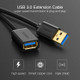 Ugreen 1m USB 3.0 Male to Female Data Sync Super Speed Transmission Extension Cord Cable