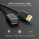 Ugreen 1m USB 3.0 Male to Female Data Sync Super Speed Transmission Extension Cord Cable