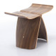 Creative Footrest Simple Modern Solid Wood Butterfly Chair(Walnut Color)